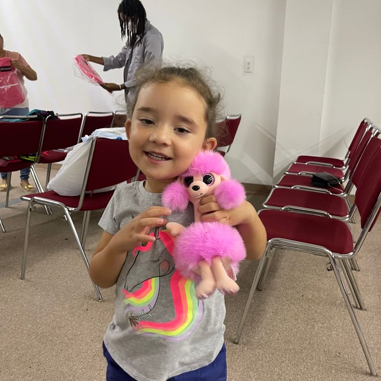 Child at a community outreach event