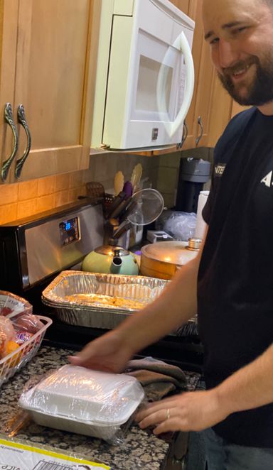 Preparing meals for outreach